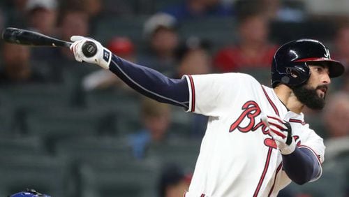 Braves right fielder Nick Markakis is among three former Georgia high school players selected to Tuesday’s All-Star Game in Washington. Markakis played at Woodstock High School.