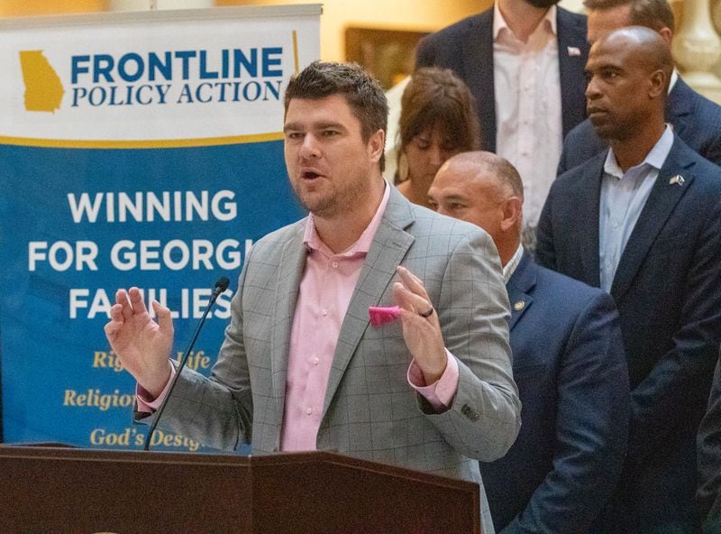 Frontline Policy president Cole Muzio says conservative lawmakers in Georgia are not backing off culture war issues. (Steve Schaefer/The Atlanta Journal-Constitution)
