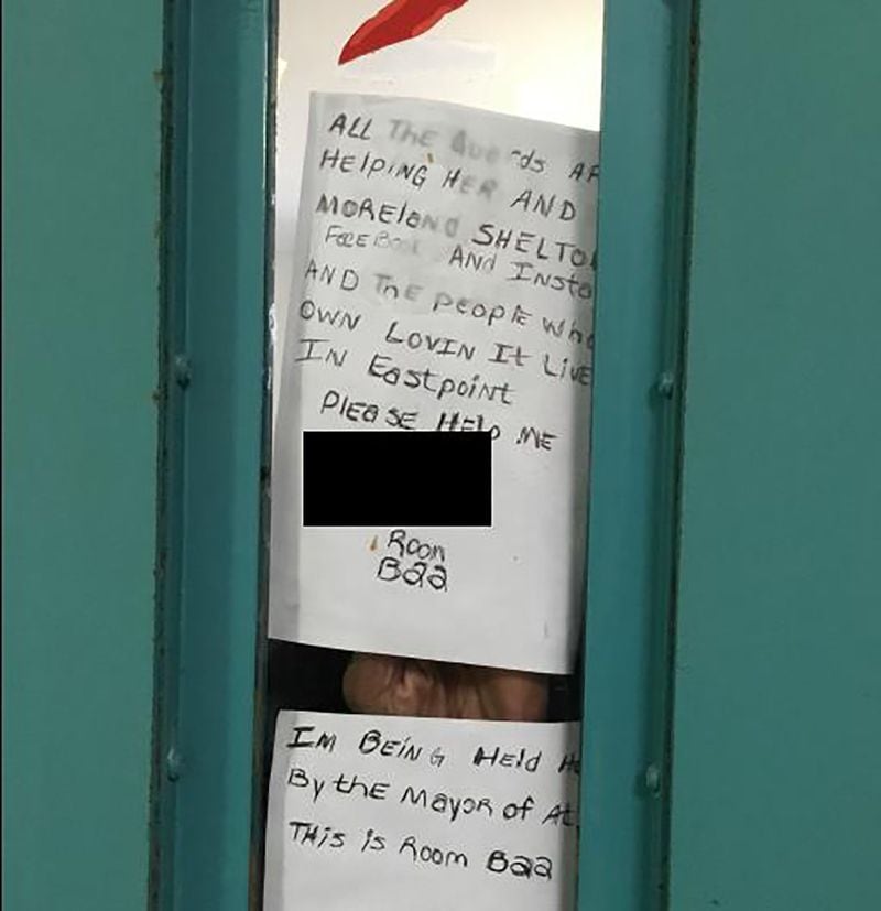 One inmate at the South Fulton Municipal Regional Jail wrote this plea for help, which was seen during a recent visit to the facility. A federal lawsuit filed Wednesday, April 10, 2019, by the Georgia Advocacy Office and two women being held at the jail alleges horrific conditions that only serve to worsen the inmates’ psychoses. This image is included in the federal lawsuit.