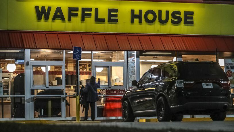 A Waffle House on Flat Shoals Parkway became a crime scene Wednesday night after a 26-year-old man was fatally shot in the parking lot, according to police.