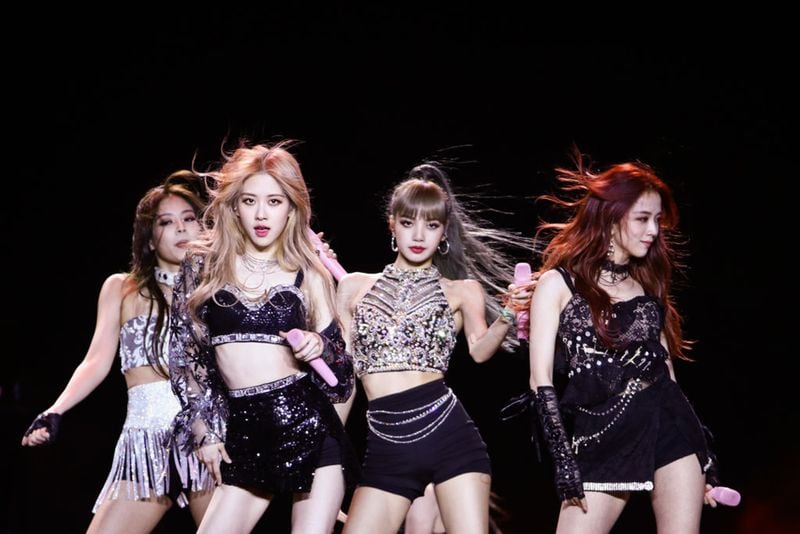 Blackpink perform at the Sahara Tent during the 2019 Coachella Valley Music And Arts Festival on April 19, 2019, in Indio, California. (Rich Fury/Getty Images for Coachella/TNS)