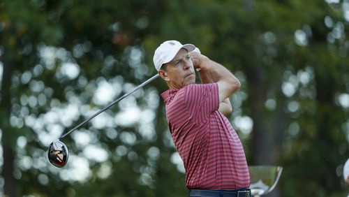 Bob Royak plays his tee shot at the first hole to start the final round at the 2019 U.S. Senior Amateur at Old Chatham Golf Club in Durham, N.C. on Thursday, Aug. 29, 2019.  (Copyright USGA/Chris Keane)