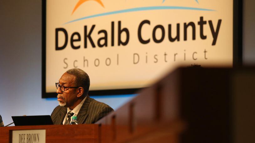 DeKalb School Superintendent Steve Green speaks at the school board’s meeting Wednesday, Feb. 13, 2019. The board approved changes to a salary schedule that debuted last month but gave some employees only additional pennies when they expected more. EMILY HANEY / emily.haney@ajc.com