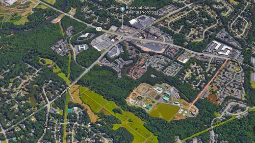 Gwinnett to apply for $3.5 million in state grants for transportation projects in Lawrenceville and Peachtree Corners including the widening of Spalding Drive between Winters Chapel Road to just west of Holcomb Bridge Road. Google Maps