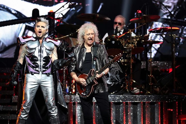 Queen + Adam Lambert rocked sold out State Farm Arena on Monday, October 23, 2023.Robb Cohen for the Atlanta Journal-Constitution