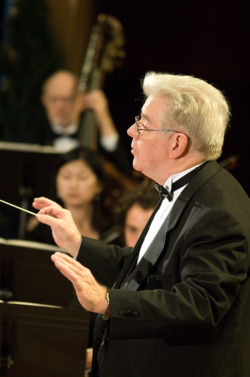 The legacy of J. Wayne Baughman, shown conducting the Johns Creek Symphony, will be honored during the orchestra’s season finale on May 4.