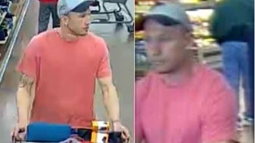 This is the man Acworth cops say walked out of a Walmart with a cart full of items, more than $500 worth.