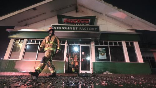 The first fire at the doughnut shop broke out Feb. 10. The second happened in July.