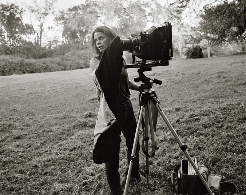 Photographer Sally Mann is the subject of a solo exhibition at the High Museum of Art, “Sally Mann: A Thousand Crossings.” Pictured is “Sally with Camera” circa 1998. Photo credit: copyright R. Kim Rushing