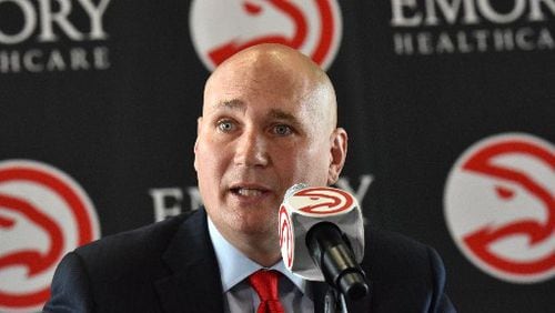 Hawks GM Travis Schlenk. (HYOSUB SHIN / HSHIN@AJC.COM)