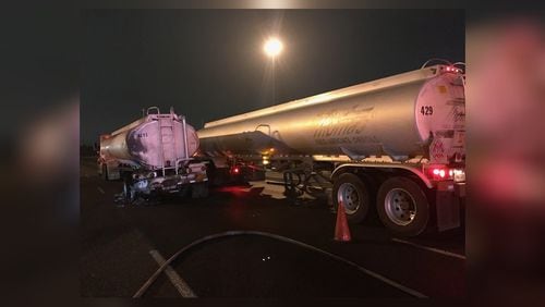 A tanker truck fire caused delays early Thursday on I-85 North in Gwinnett County.