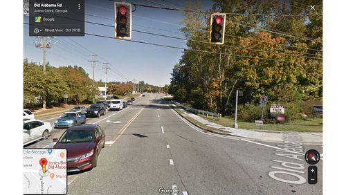 Johns Creek will spend $10,000 on a traffic study of Jones Bridge and Old Alabama roads, part of $190,000 in total spending to plan a widening of Jones Bridge. GOOGLE MAPS