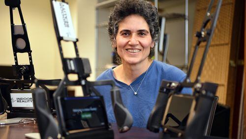 Avideh Zakhor, a UC Berkeley electrical engineering/computer science professor and founder of Indoor Reality, on Monday, May 15, 2017 in Berkeley, Calif. with some of the equipment the company has created to map the interiors of buildings. (Kristopher Skinner/Bay Area News Group/TNS)