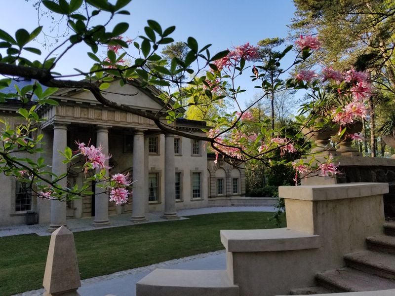 The formal gardens around the Swan House at the Atlanta History Center stand in contrast to the wilder planting in the Quarry Garden. Photo: Atlanta History Center