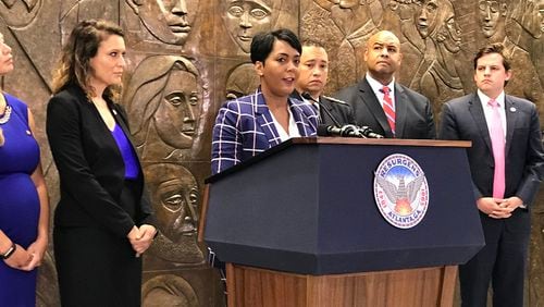 Mayor Keisha Lance Bottoms on Thursday said she would not rule out cancelling a federal contract for the city jail to hold detainees facing deportation, adding Atlanta has already turned away nine since she signed an executive order prompted by the separation of immigrant families on the southwest border. “As a country, we are better than this,” Bottoms told reporters at a City Hall news conference. “We are better than separating families. These are human beings. These are children. These are mothers. These are fathers. These are families.” JEREMY REDMON/jredmon@ajc.com