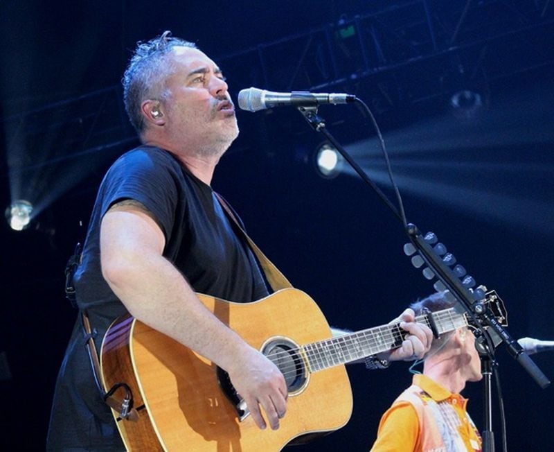 Barenaked Ladies frontman Ed Robertson hasn't lost his sense of humor. The band opened for Hootie & The Blowfish on June 1, 2019 at Cellairis Amphitheatre at Lakewood. Photo: Melissa Ruggieri/Atlanta Journal-Constitution