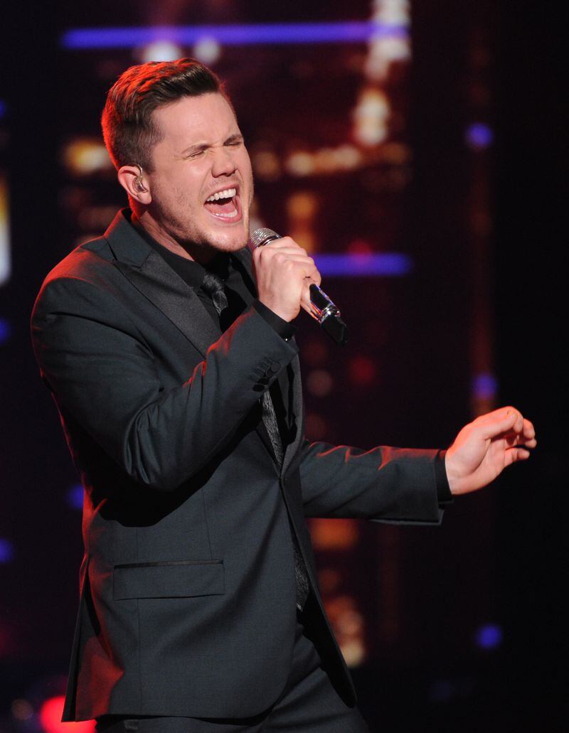  AMERICAN IDOL: Top 2 Revealed: Contestant Trent Harmon performs on AMERICAN IDOL airing Wednesday, April 6 (8:00-9:00 PM ET/PT) on FOX. © 2016 FOX Broadcasting Co. Cr: Michael Becker/ FOX.