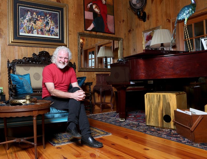 Chuck Leavell sits inside the home he shares with wife Rose Lane at Charlane Plantation in Bullard, Georgia. (Tyson Horne / tyson.horne@ajc.com)