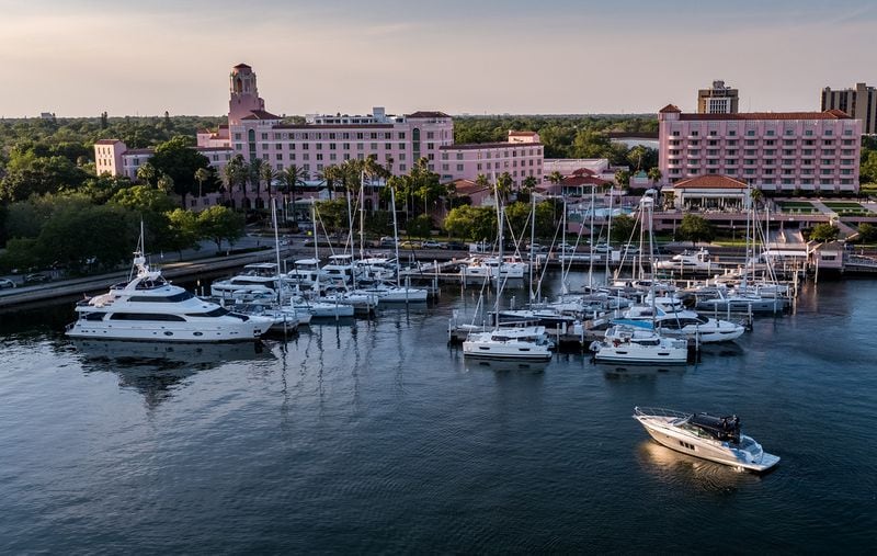 Along with its golf club, The Vinoy Renaissance St. Petersburg Resort has its own marina.
Courtesy of Premier Aerials