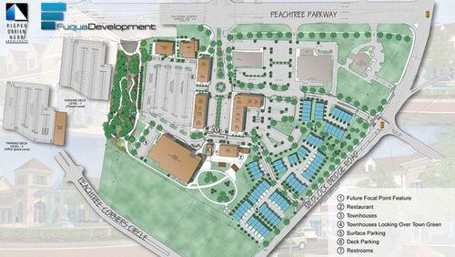 Peachtree Corners City Council will pay off the $11.5 million revenue bonds for the Town Center Project. The project is slated to begin construction this summer and open in fall 2018. Courtesy City of Peachtree Corners