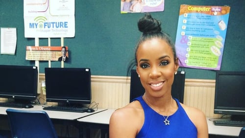 Singer-songwriter Kelly Rowland, shown during a visit to an Atlanta Boys & Girls Club location last May, has a new book coming out, “Whoa, Baby!: A Guide for New Moms Who Feel Overwhelmed and Freaked Out (and Wonder What the #*$& Just Happened).” JENNIFER BRETT / JBRETT@AJC.COM