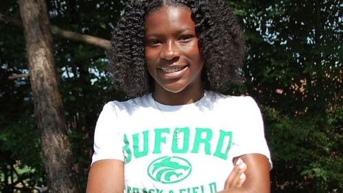Kimberly Harris, an incoming senior at Buford High School, is undefeated statewide in her division’s 400-meter event. COURTESY OF BUFORD CITY SCHOOLS