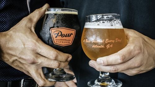 You can toast with specially made Pour Taproom glassware. CONTRIBUTED BY LAUREN VEREEN / SALUT MEDIA