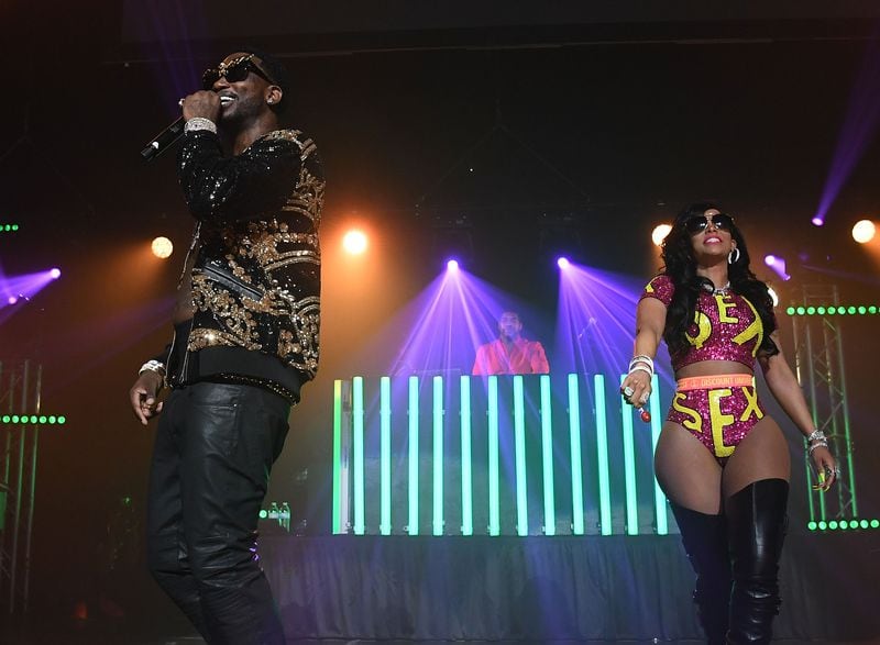  Gucci Mane and fiancee Keyshia Ka'oir at the Fox Theatre in the summer of 2016. (Photo by Paras Griffin/Getty Images for Atlantic Records)