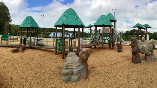 A new playground is part of the recently completed renovation of Tribble Mill Park.