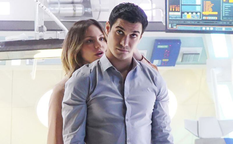 "It Isn't the Fall That Kills You" -- When Walter is accidentally launched into space in a rocket, he hallucinates about Paige as his oxygen runs low, and Team Scorpion works feverishly to find a way to bring him home before he suffocates, on SCORPION, Monday, Oct. 10 (10:00-11:00, ET/PT), on the CBS Television Network. Pictured: Katharine McPhee as Paige Dineen, Elyes Gabel as Walter O'Brien. Photo: Sonja Flemming/CBS ÃÂ©2016 CBS Broadcasting, Inc. All Rights Reserved