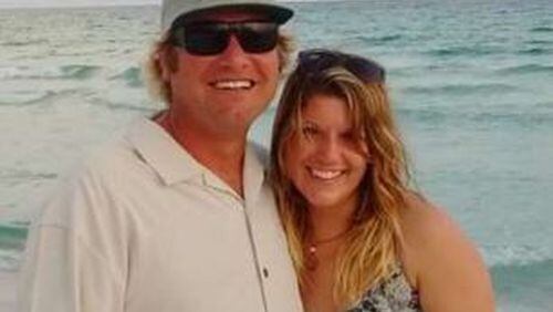 Chase Alan Sherman, shown here at the beach with his fiancee Patti Galloway, went into medical distress and died Nov. 20, 2015, after a struggle with Coweta County sheriff’s deputies. (Family photo)
