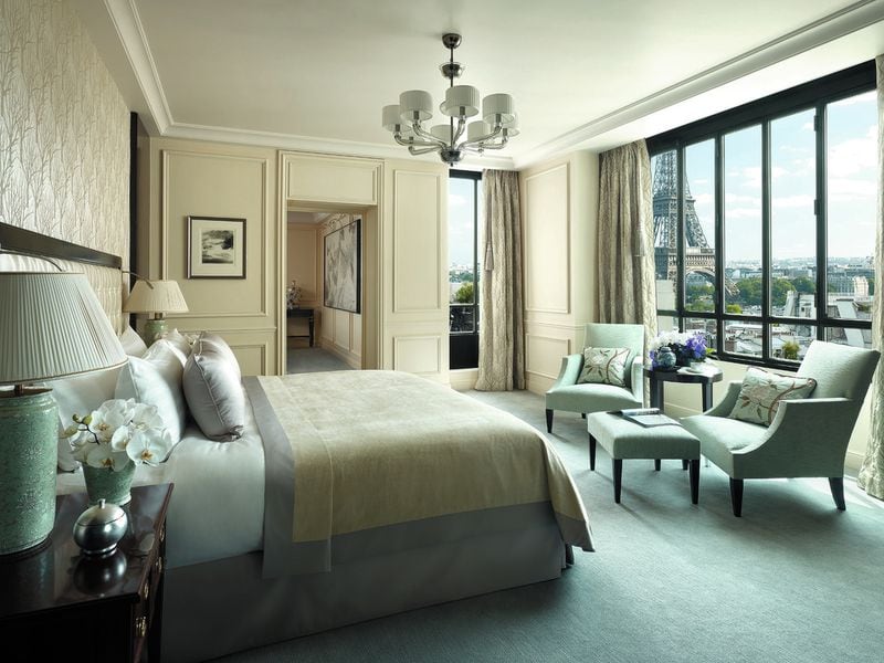 La Suite Chaillot at the Shangri-La, a five-star luxury hotel in Paris. Atlanta’s former Chief Financial Officer Jim Beard repaid taxpayers $10,277 for a stay at the hotel in 2017. Beard did not submit a receipt so records do not show which room he stayed in. (Shangri-La Hotel)