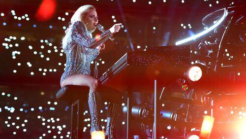 HOUSTON, TX - FEBRUARY 05: Lady Gaga performs during the Pepsi Zero Sugar Super Bowl 51 Halftime Show at NRG Stadium on February 5, 2017 in Houston, Texas. (Photo by Al Bello/Getty Images)