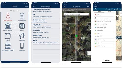 The Roswell App allows residents to report issues, check meetings and events, schedule meetings with staff, get the latest Roswell news, notifications, and learn about recent traffic issues. (Courtesy City of Roswell)
