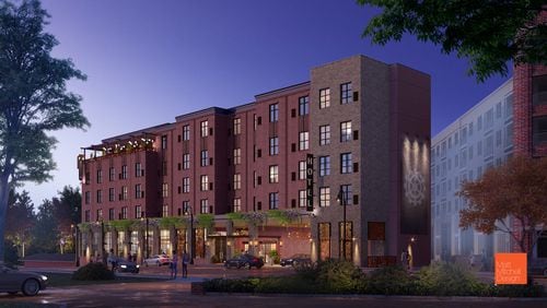 Swinerton commercial construction company will build The Chambray Hotel, a 125-room property located at Alpharetta Highway and Frasier Street, a statement said. Courtesy Swinerton