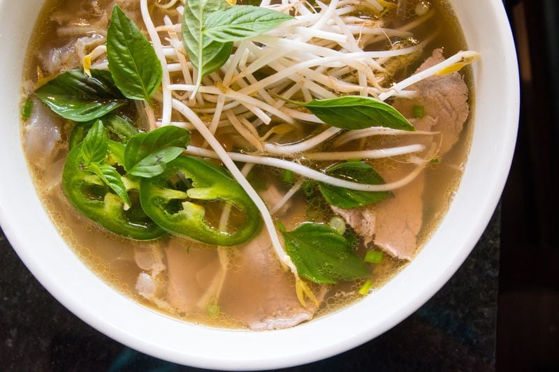Let Pho Roswell’s name guide you in choosing what’s best at that restaurant. Orders of pho are delivered with fresh Thai basil, bean sprouts, sliced jalapenos and lime wedges. CONTRIBUTED BY HENRI HOLLIS