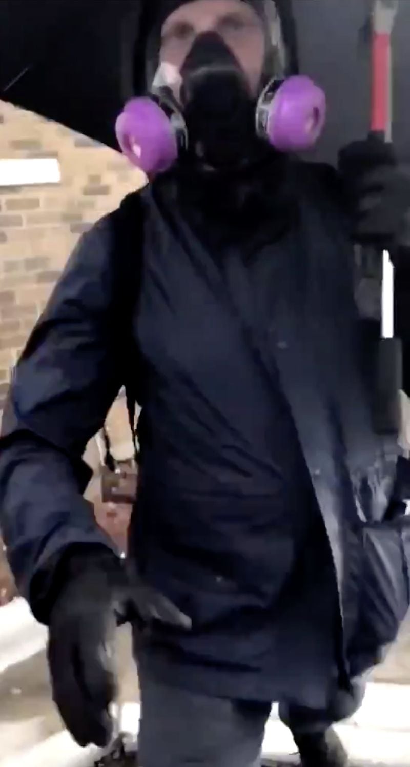 The Umbrella Man has not been positively identified, but the St. Paul Police Department has strongly denied social media claims that he’s one of their own. The mask the man wore revealed only his eyes and skin color. He had on all black, complete with boots and gloves, and carried an open umbrella and a hammer, which he used to smash windows.