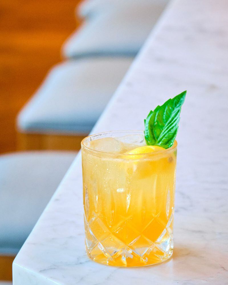 Breakfast in Georgia is a Southern spin on a whiskey smash, with a hint of peach. Courtesy of the Southern Gentleman