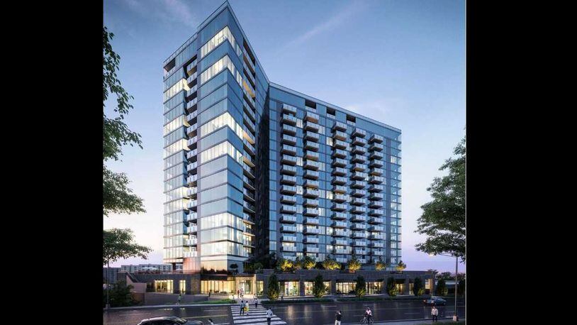 Seven88 West Midtown will include 279 residences and penthouses with floor-to-ceiling windows on West Marietta Street.