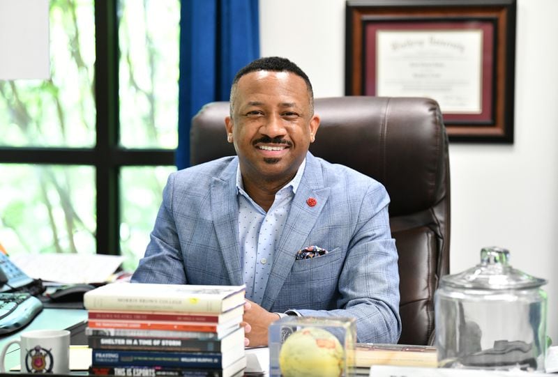 April 21, 2021 Atlanta - Morris Brown's president Dr. Kevin E. James in his office on Wednesday, April 21, 2021. (Hyosub Shin / Hyosub.Shin@ajc.com)