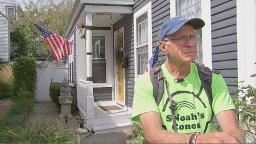 William Shuttleworth walked all the way across America from his home in Newburyport, Massachusetts, to San Diego. Fourteen states in 110 days. (Boston25News.com)