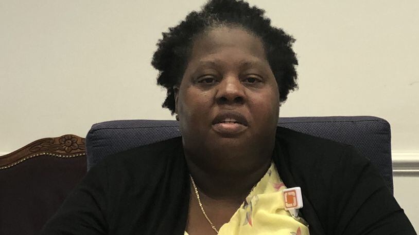 Jacopa Johnson talks about how her family became homeless last year and how she wants normalcy and stability for her two school-age sons. ARLINDA SMITH BROADY/AJC