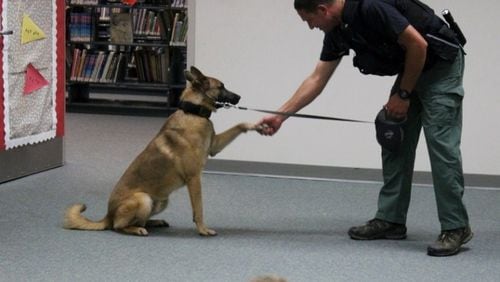 A state grant for $6,000 will be used to buy explosive ordnance detection (EOD) K9 equipment, supplies and veterinary care for Cobb Police dogs. Courtesy of Cobb County
