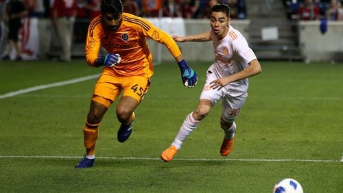 Atlanta United's Miguel Almiron had his fifth assist on Saturday in a 2-1 win against Chicago. (Atlanta United)