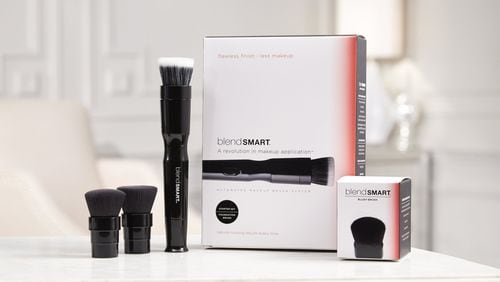 BlendSMART is an automated rotating makeup brush system that allows women to apply makeup and other products quickly and evenly.