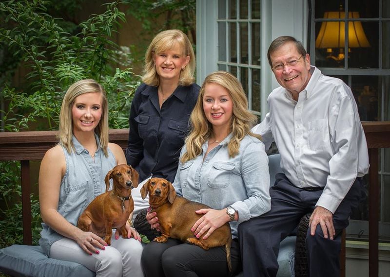 The Williams family: (L to R) Daughter Clare Williams Stevens, late Rebecca Chase Williams, Chase Williams Cooper and Dick Williams/AJC SPECIAL