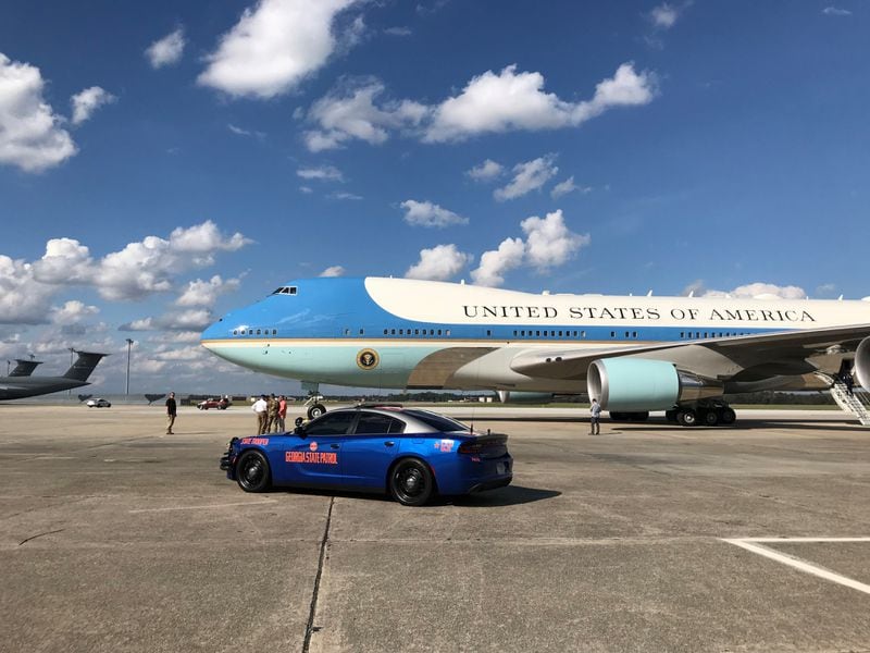 President Trump, First Lady arrive in Georgia to survey the damage from Hurricane Michael.
