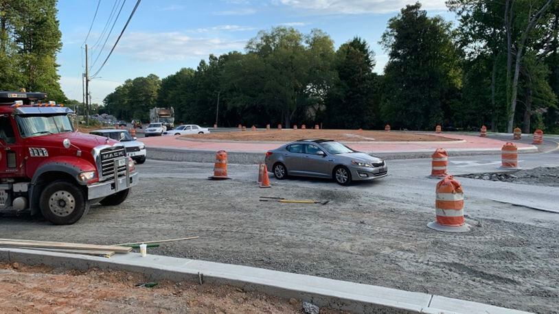 Paving will begin soon on the new roundabout at Peachtree Corners Circle and Medlock Bridge Road in Peachtree Corners. (Courtesy City of Peachtree Corners)