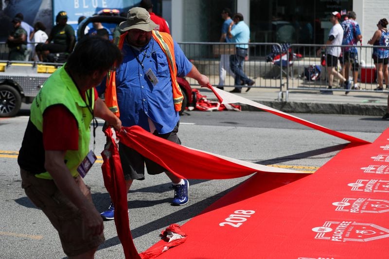Clean-up efforts are  underway following the 49th running of the AJC Peachtree Road Race.
