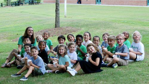 Students at Buford Elementary enjoy snow cone day before the COVID-19 pandemic caused schools to close their doors to face-to-face instruction. COURTESY OF BUFORD CITY SCHOOLS